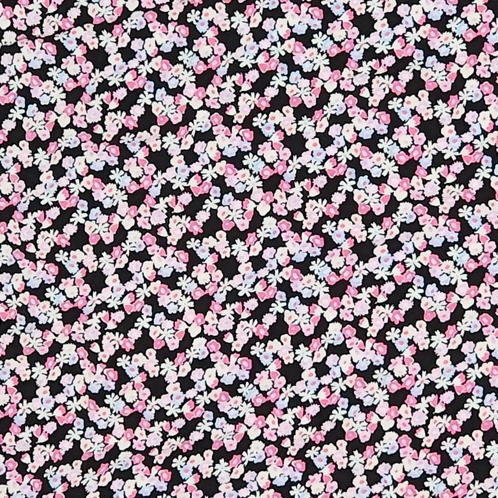 Talbots Top XL Floral Short Sleeve Blouse Keyhole Boho Crew Neck Pink Black - Picture 6 of 13